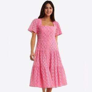 Draper James Caitlyn Midi Dress in Eyelet